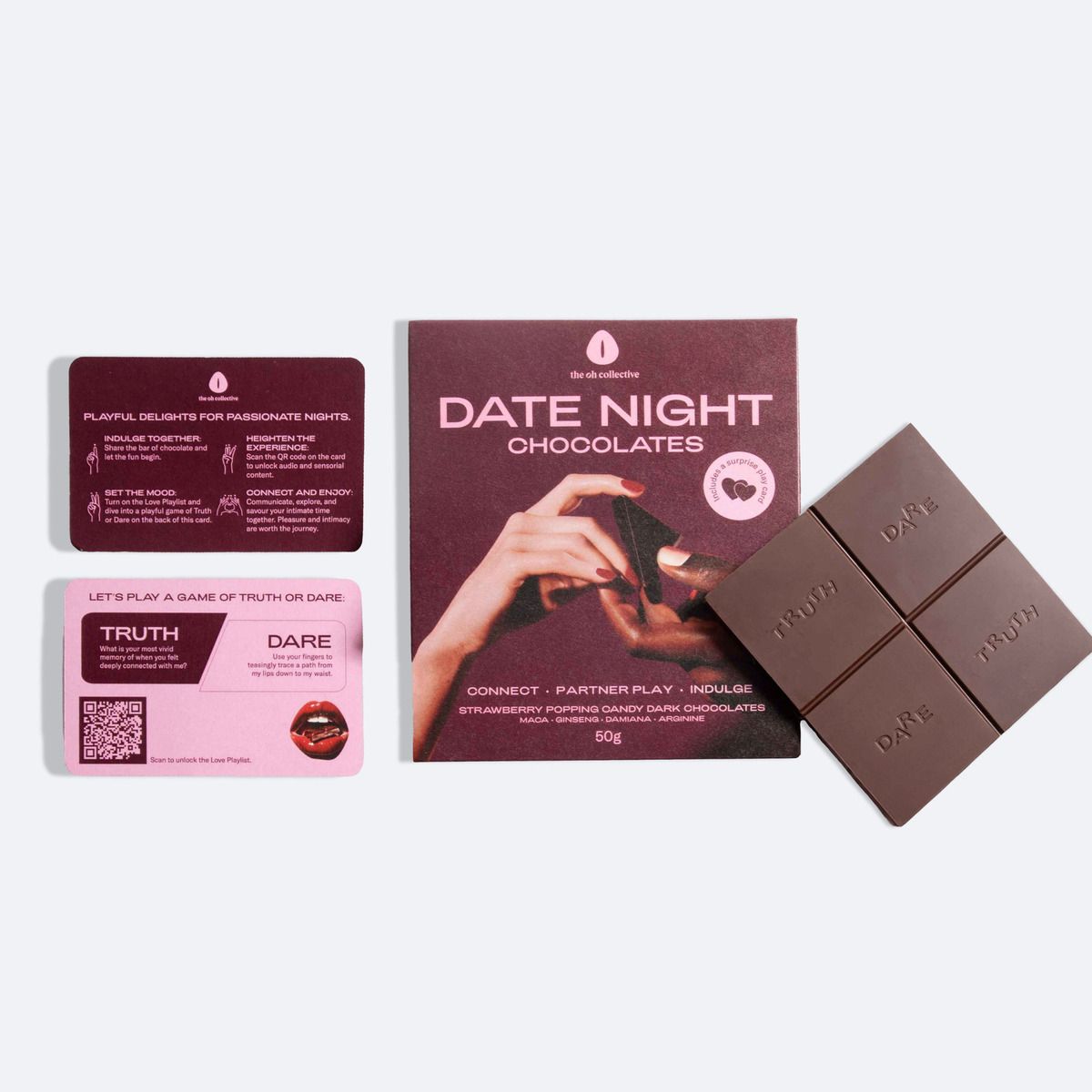 The Oh Collective – Date Night Chocolates – With Maca & Ginseng – Erection Pills