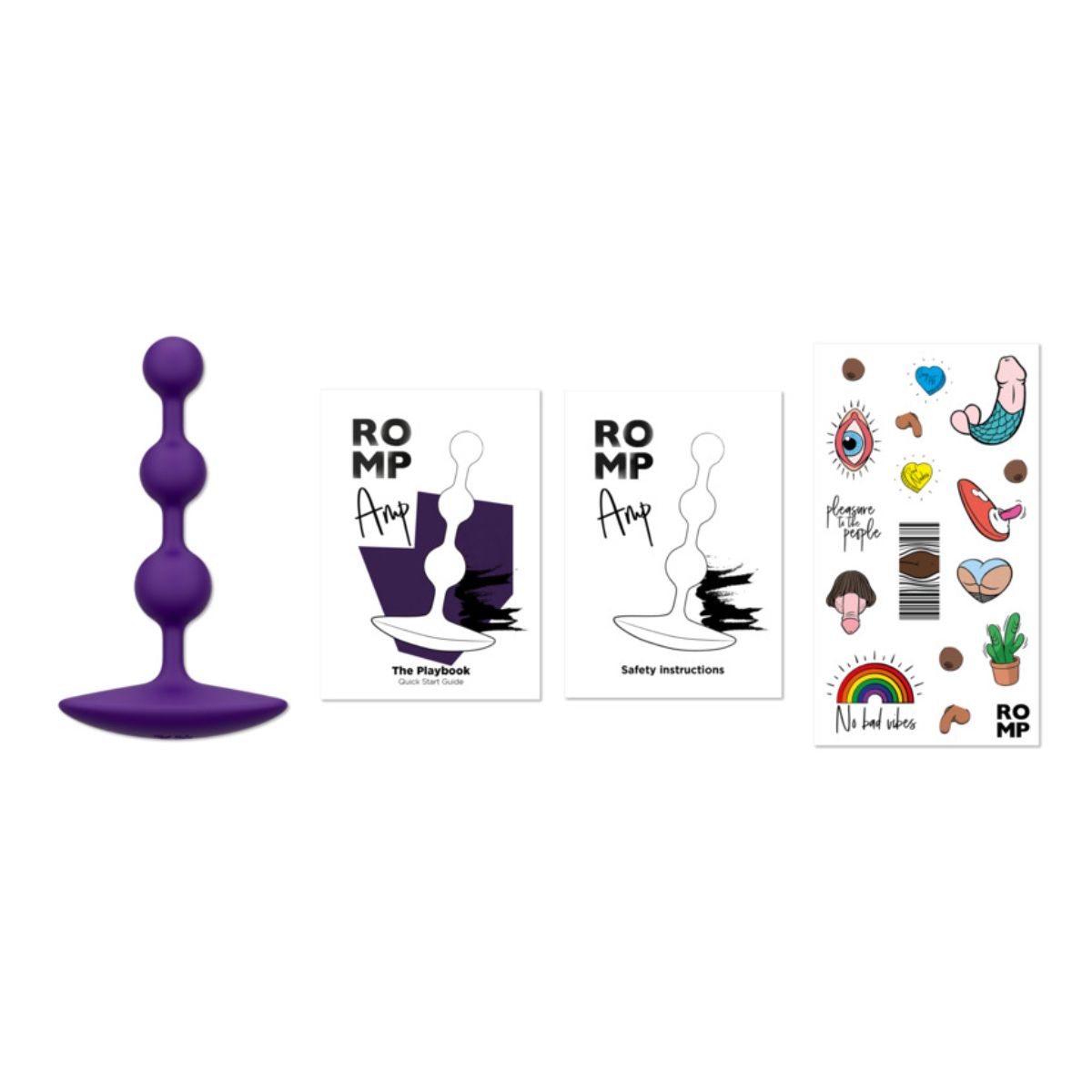 ROMP – Amp Silicone Anal Beads – Purple