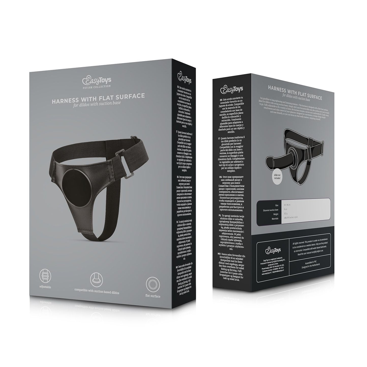 Easytoys Fetish - Harness With Suction Cup - Black – Suction Cup Dildo