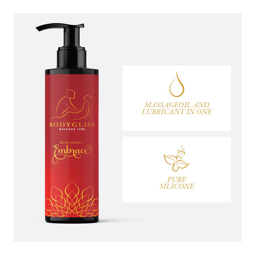 BodyGliss - Massage Oil And Lubricant in 1 Rose Petals -150 ml