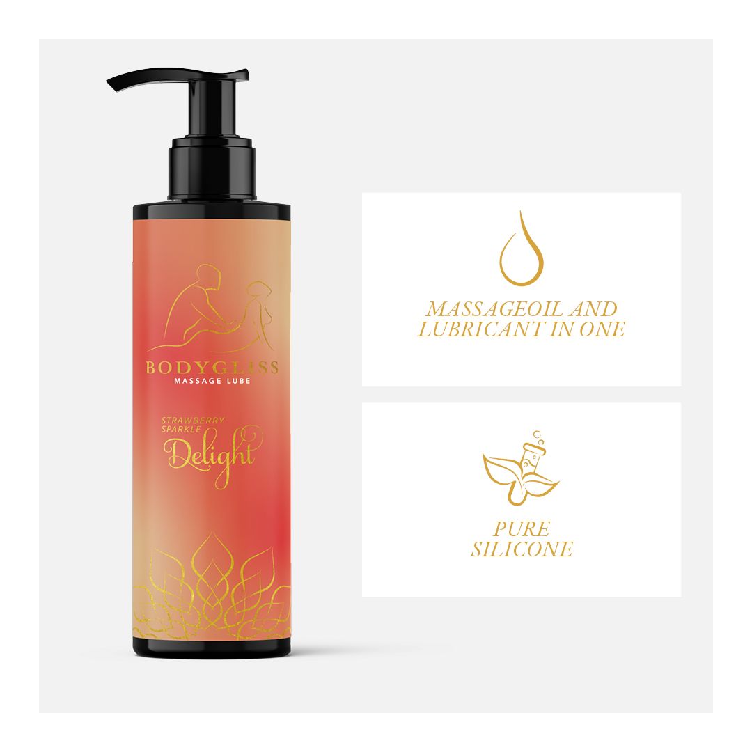 BodyGliss - Massage Oil And Lubricant in 1 Strawberry & Champagne - 150 ml