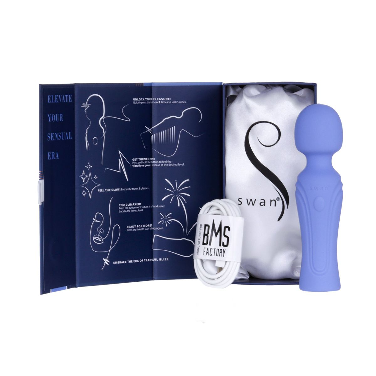 Swan – The Era Swan Wand – Blue – Wand Vibrator