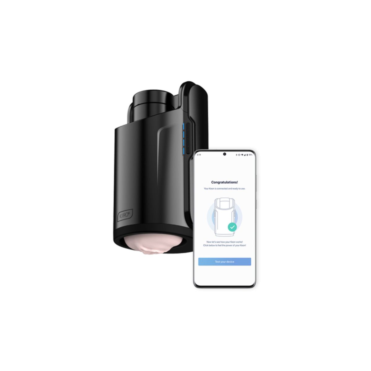 Kiiroo – Keon Combo Set Masturbator WiFi – Includes Feel Stroker – Black – Automatic Masturbator