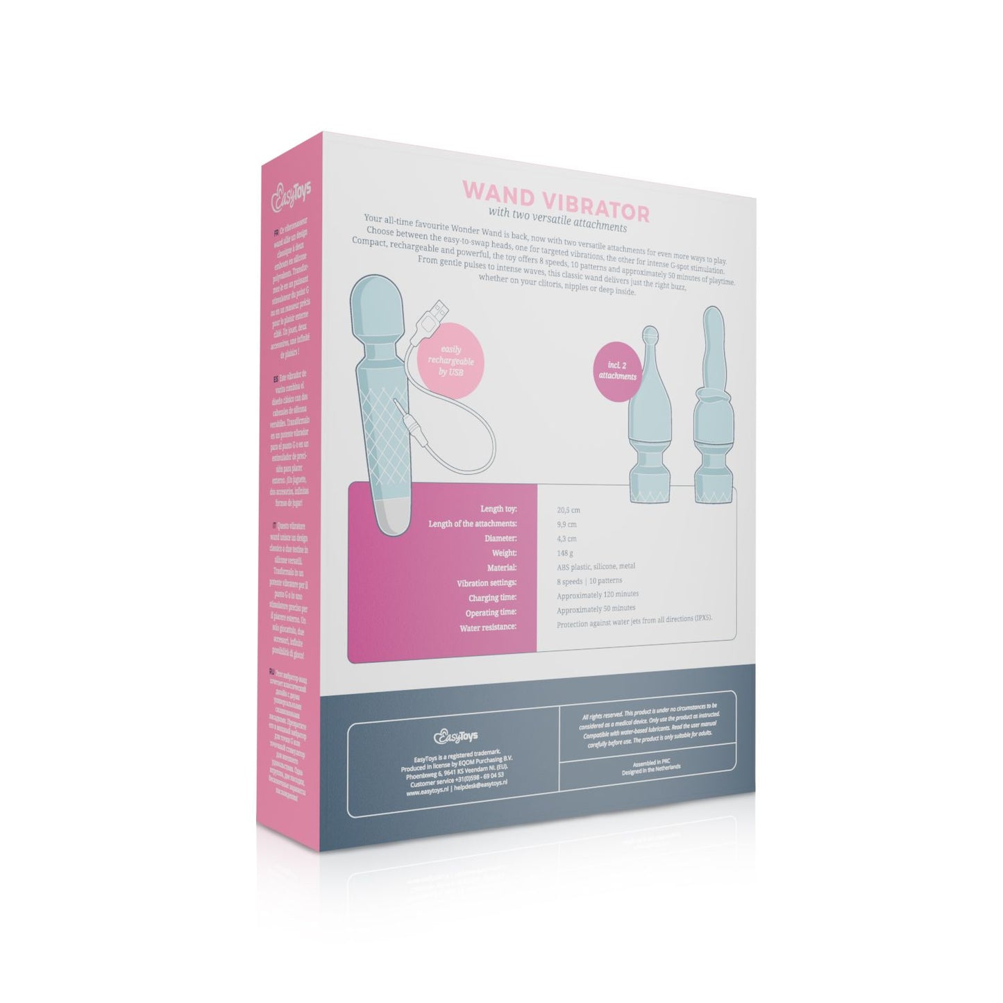 EasyToys – Vibrador Mini-Wand da Coleção Wand – Azul