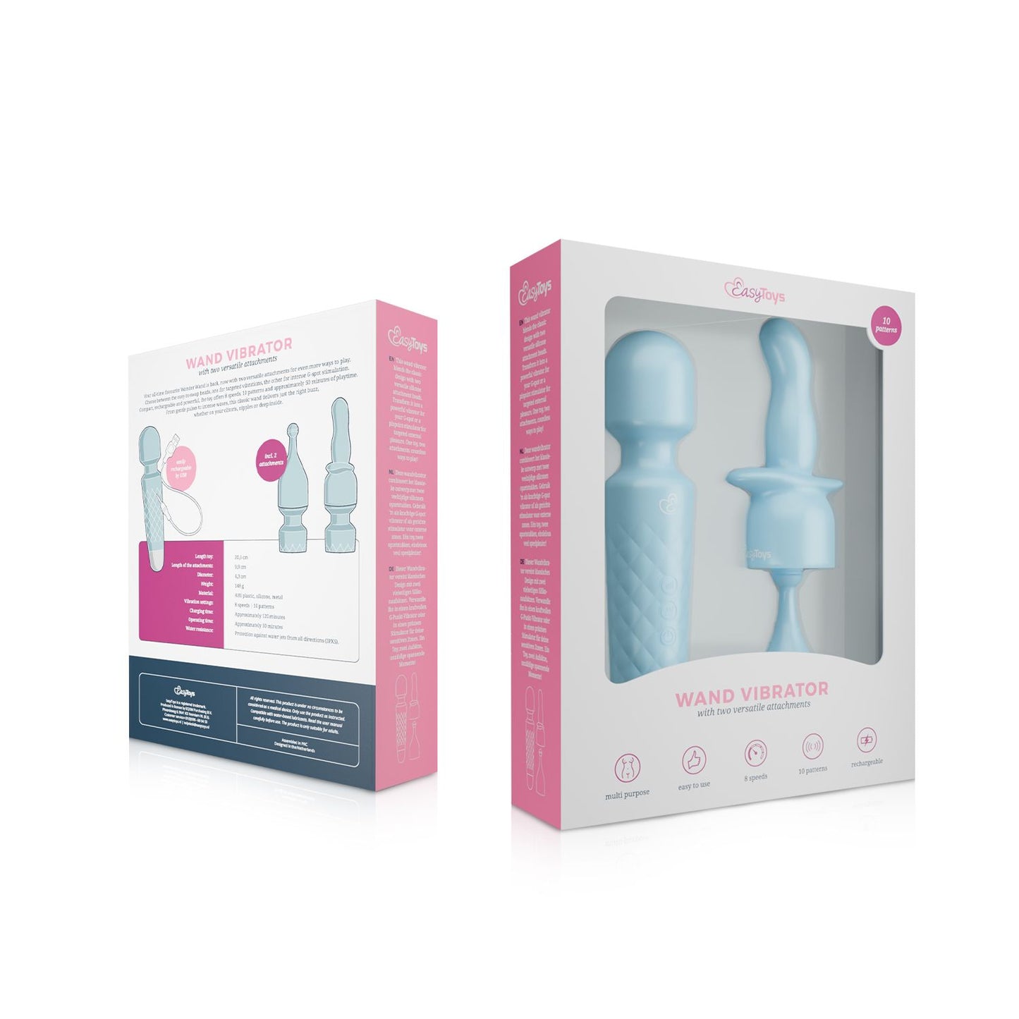 EasyToys – Vibrador Mini-Wand da Coleção Wand – Azul