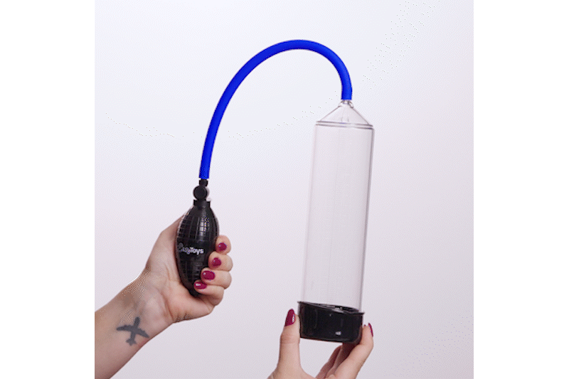 Penis Pump With Squeeze Ball Black