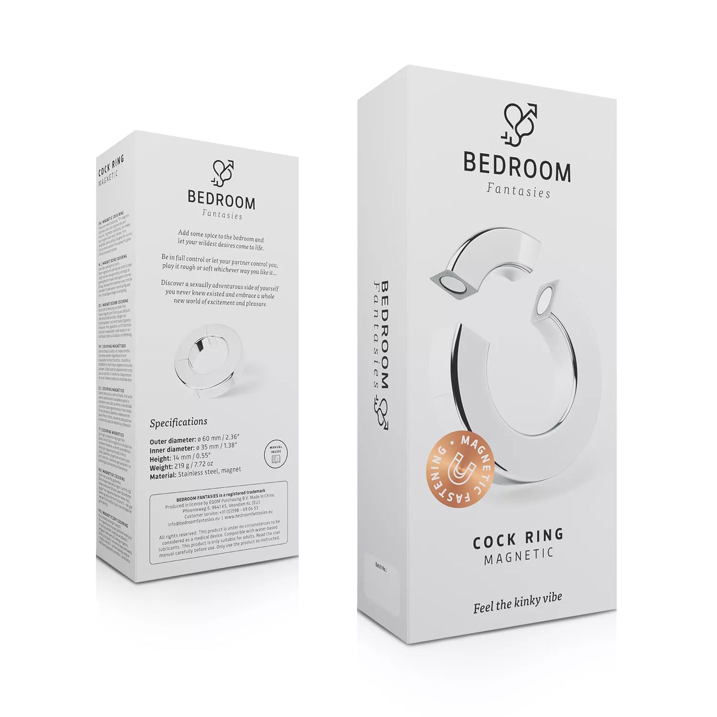 Bedroom Fantasies - Magnetic Cockring - Silver