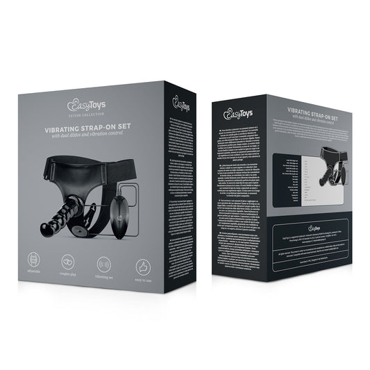 Easytoys Fetish - Vibrating Strap-On Set - Black