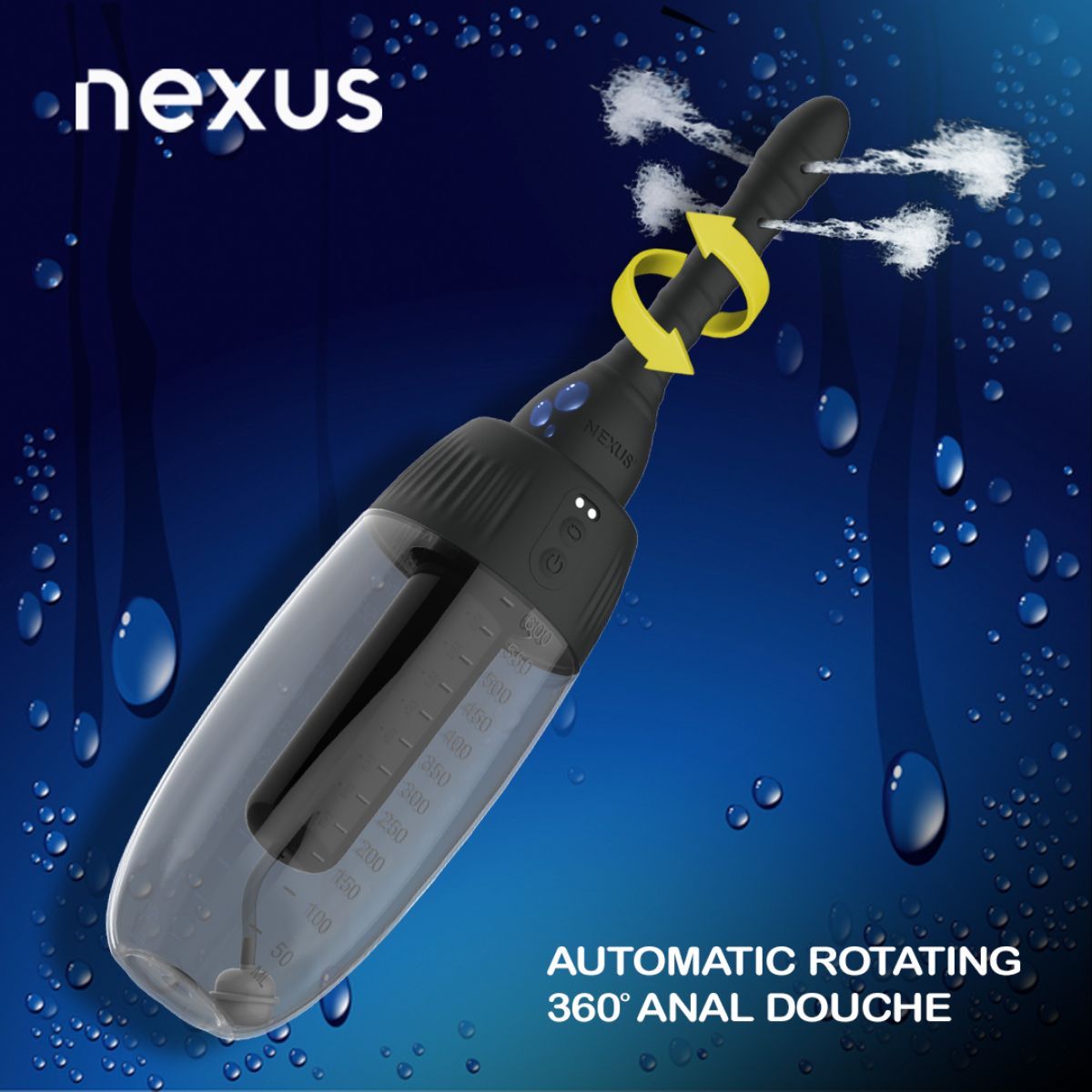Nexus – Automatic Rotating 360° Anal Douche – Black – Anal Douche Bulb