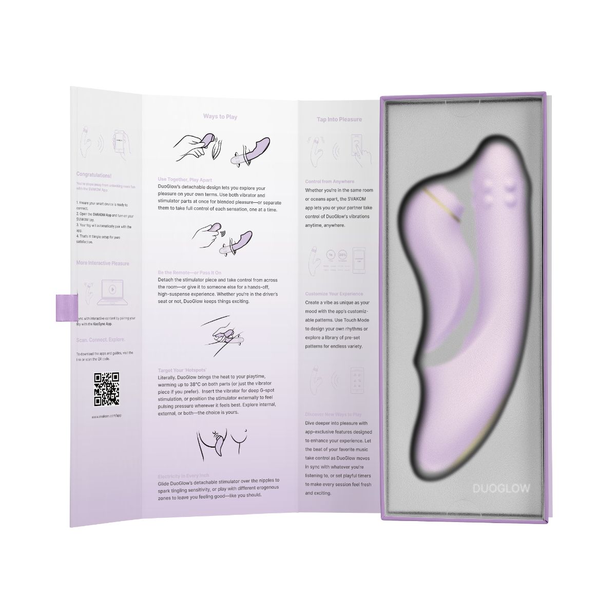 Svakom – DuoGlow App Controlled Vibrator – Purple – Clitoral Vibrator