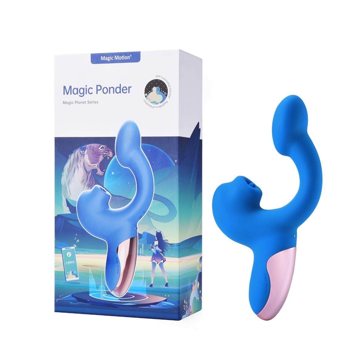 Magic Motion – Magic Ponder Vibrator with Lick & g-Spot Function – Blue