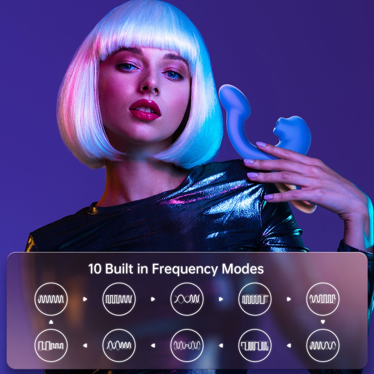 Magic Motion – Magic Ponder Vibrator with Lick & g-Spot Function – Blue