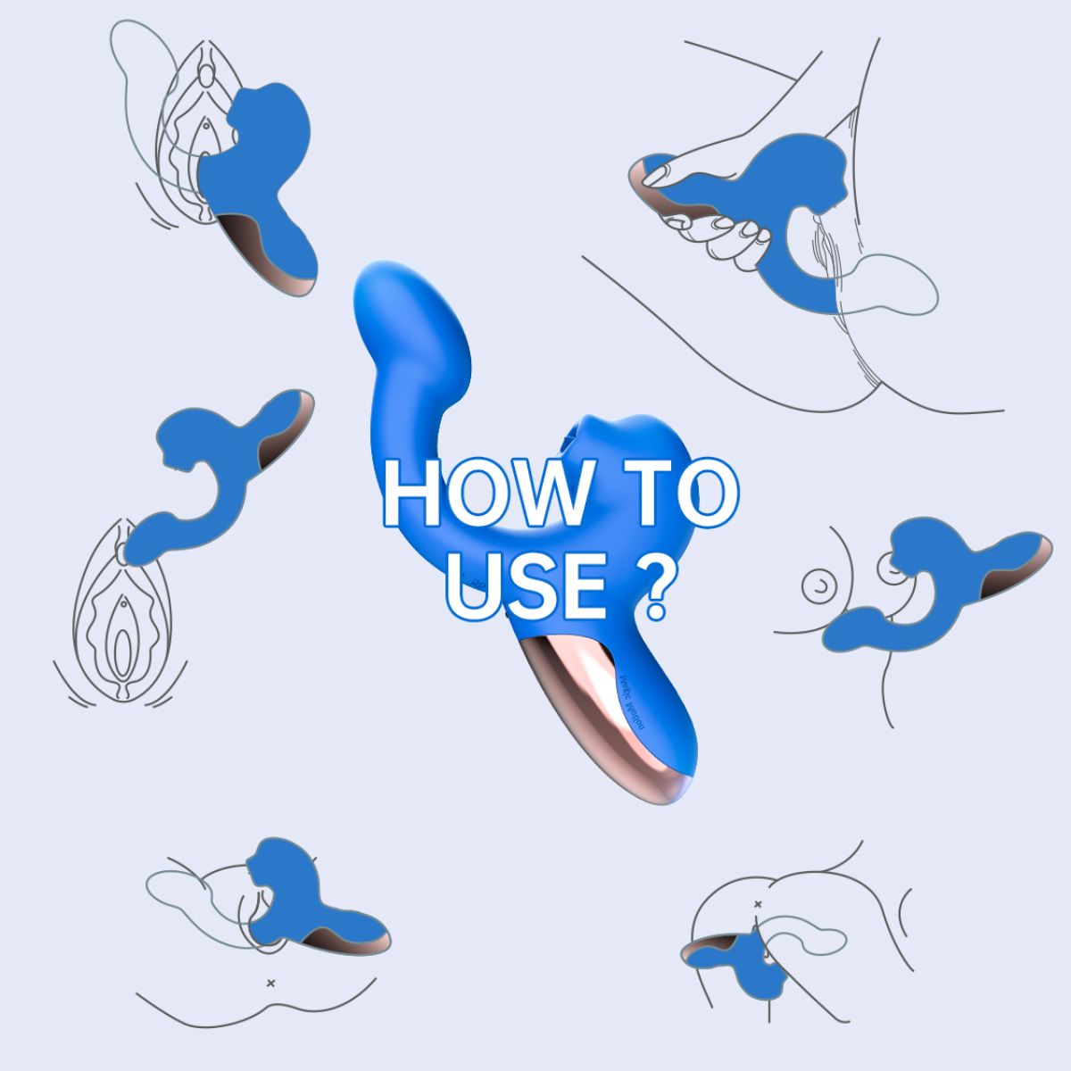 Magic Motion – Magic Ponder Vibrator with Lick & g-Spot Function – Blue