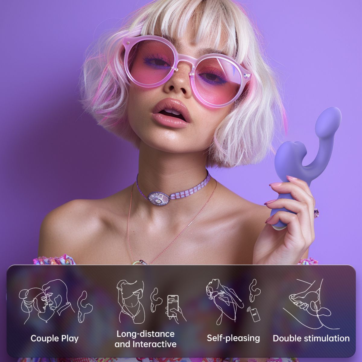 Magic Motion – Magic Ponder Vibrator with Lick & g-Spot Function – Purple