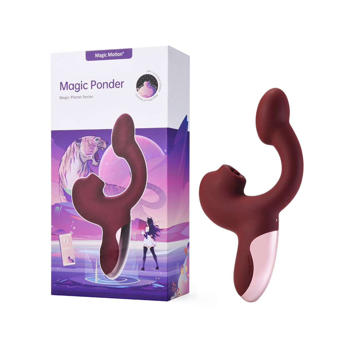 Magic Motion – Vibrador Magic Ponder com Funções de Lambida e Ponto G – Vermelho
