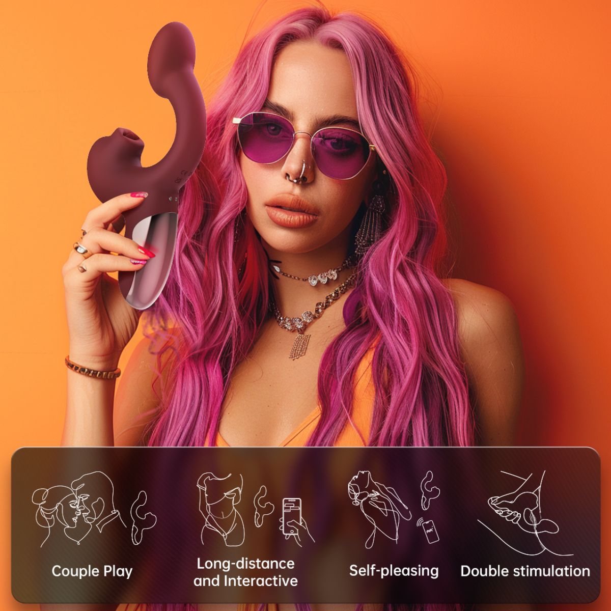 Magic Motion – Vibrador Magic Ponder com Funções de Lambida e Ponto G – Vermelho