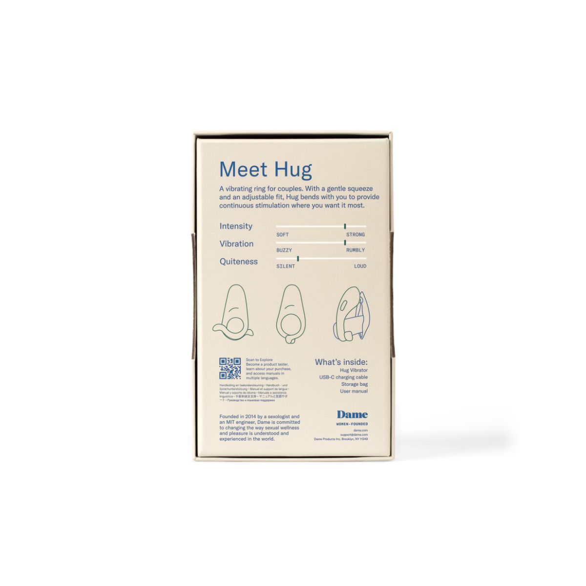 Dame - Hug Adjustable Cock Ring - Fir – Vibrating Cock Ring