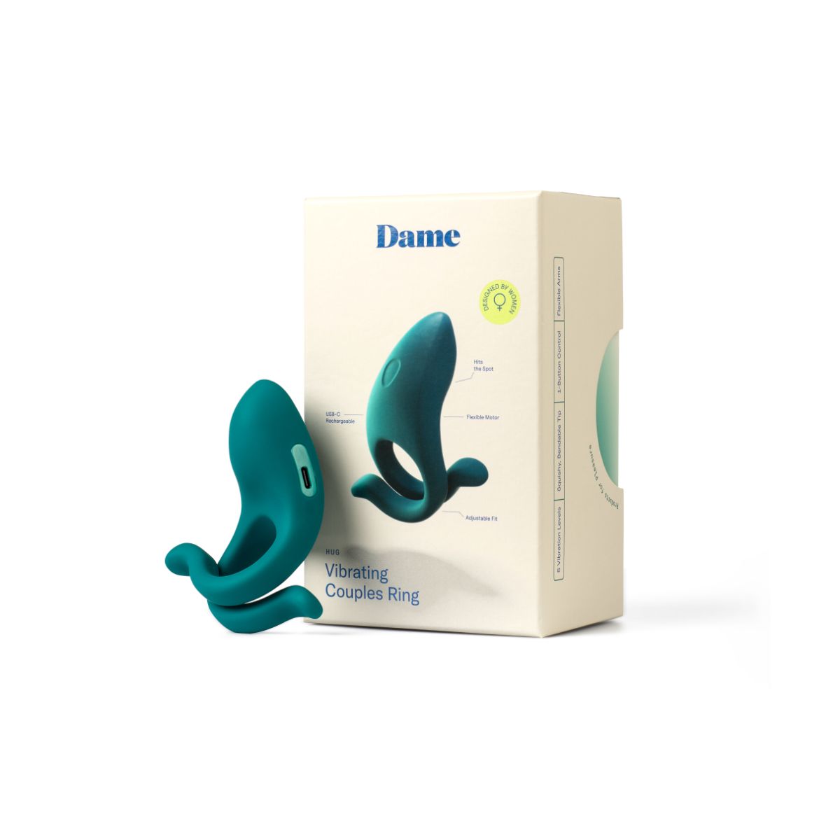 Dame - Hug Adjustable Cock Ring - Fir – Vibrating Cock Ring
