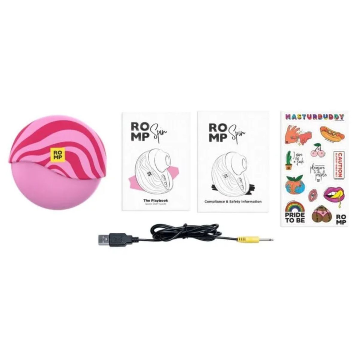 ROMP – Spin Air Pressure Vibrator – Compact & Discreet Pleasure – Clitoral Suction Toy
