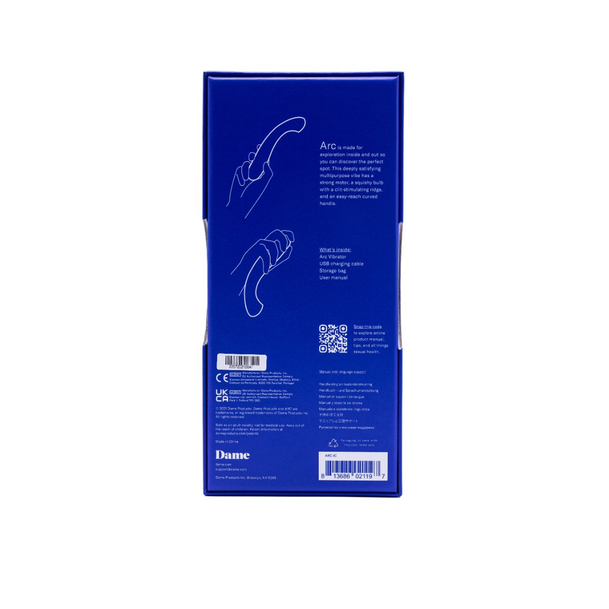 Dame - Arc G-Spot Vibrator - Ice – G Spot Vibrator