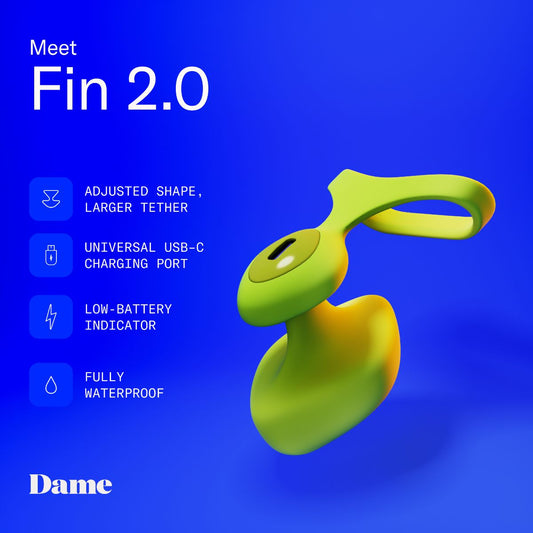 Dame - Fin 2.0 Finger Vibrator - Citrus – Mini Finger Vibrator