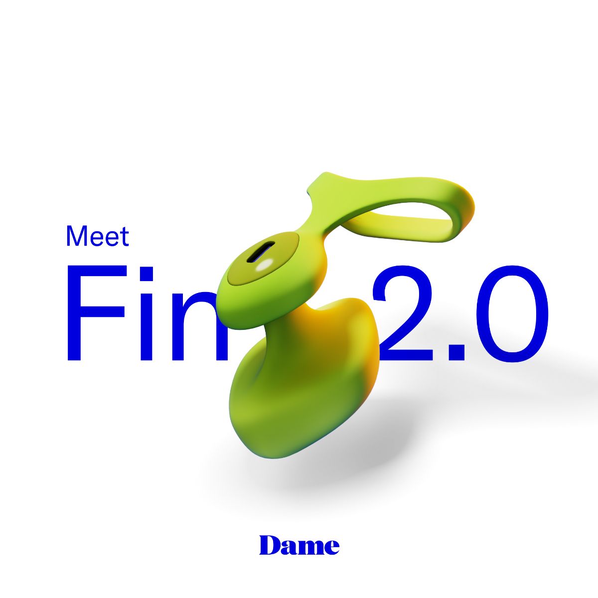 Dame - Fin 2.0 Finger Vibrator - Citrus – Mini Finger Vibrator