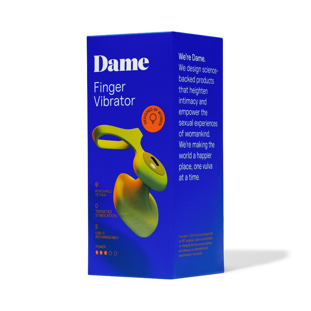 Dame - Fin 2.0 Finger Vibrator - Citrus – Mini Finger Vibrator