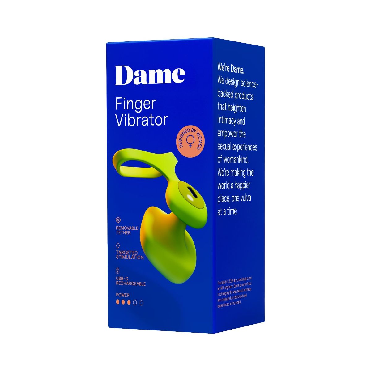 Dame - Fin 2.0 Finger Vibrator - Citrus – Mini Finger Vibrator