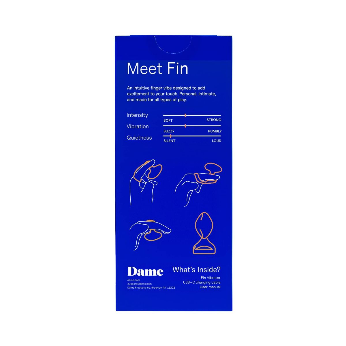 Dame - Fin 2.0 Finger Vibrator - Citrus – Mini Finger Vibrator