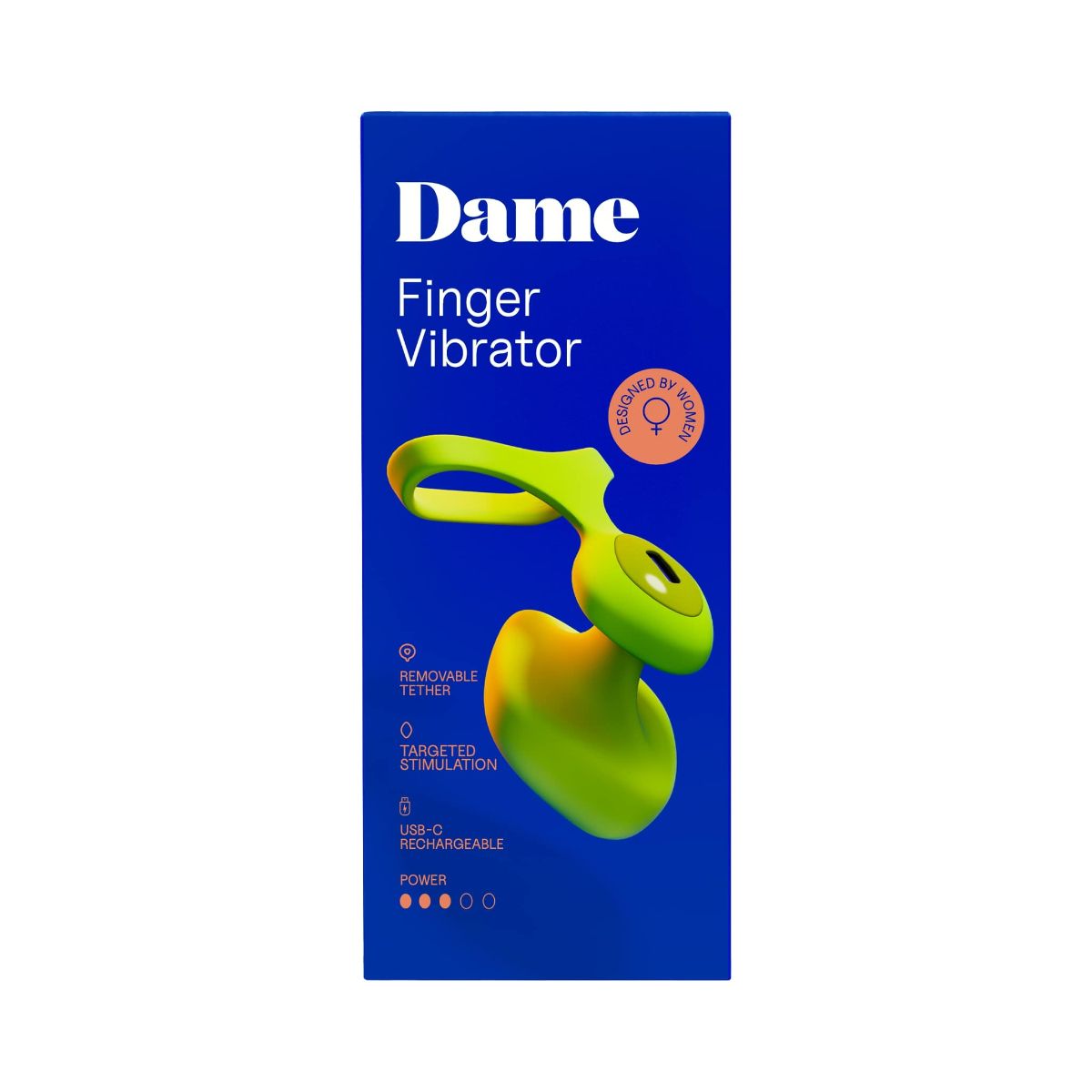 Dame - Fin 2.0 Finger Vibrator - Citrus – Mini Finger Vibrator