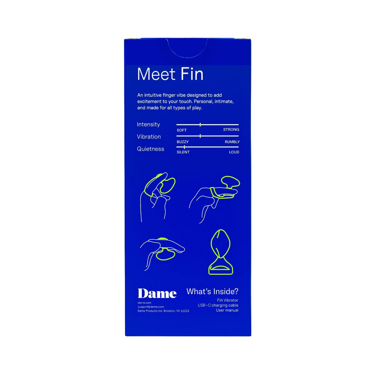 Dame - Fin 2.0 Finger Vibrator - Quartz – Mini Finger Vibrator