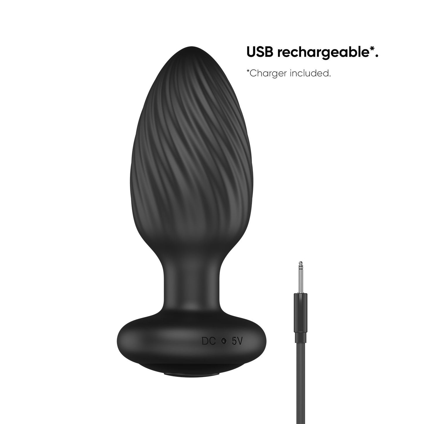 Nexus - Tornado Rotating Butt Plug - Black