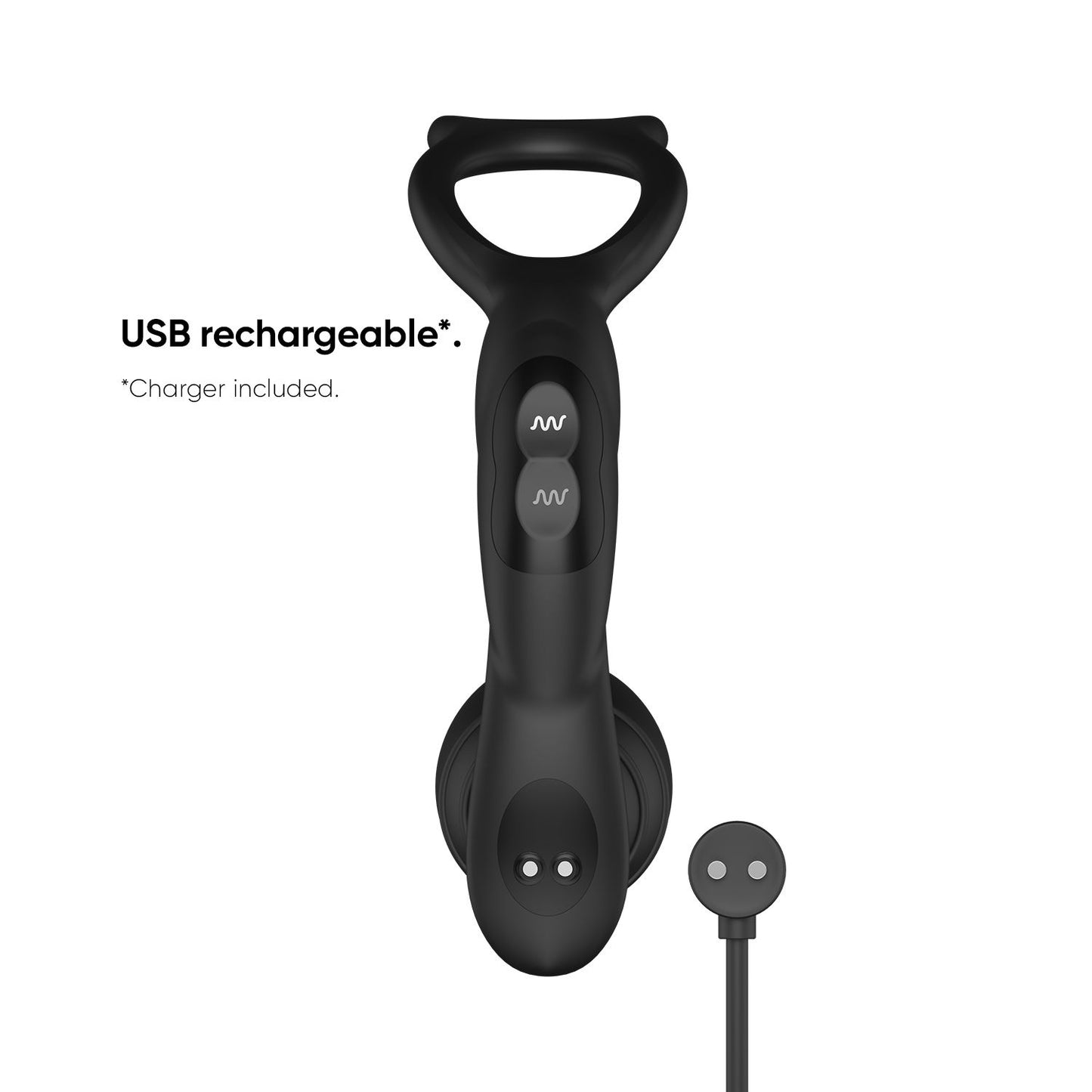 Simul8 Vibrating Plug With Cock and Ball Ring