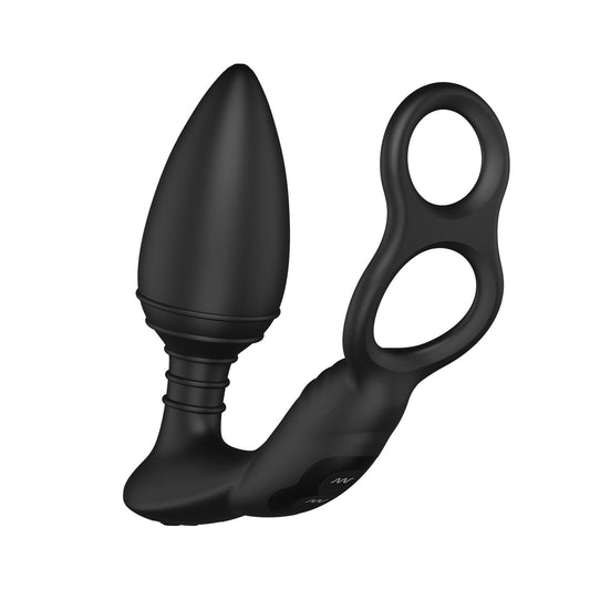 Simul8 Vibrating Plug With Cock and Ball Ring
