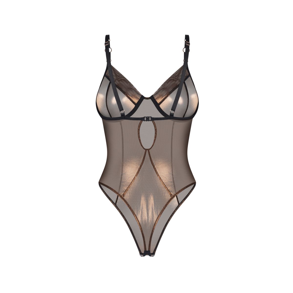Obsessive – Soranna Crotchless Teddy – Brown – Crotchless Knickers
