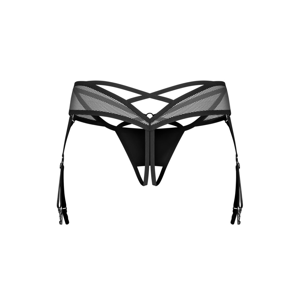 Obsessive – Dominna Crotchless Thong – Black – Crotchless Knickers