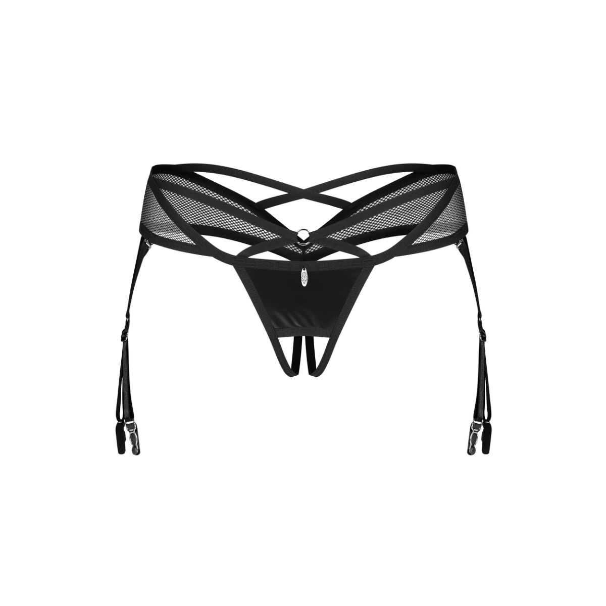 Obsessive – Dominna Crotchless Thong – Black – Crotchless Knickers