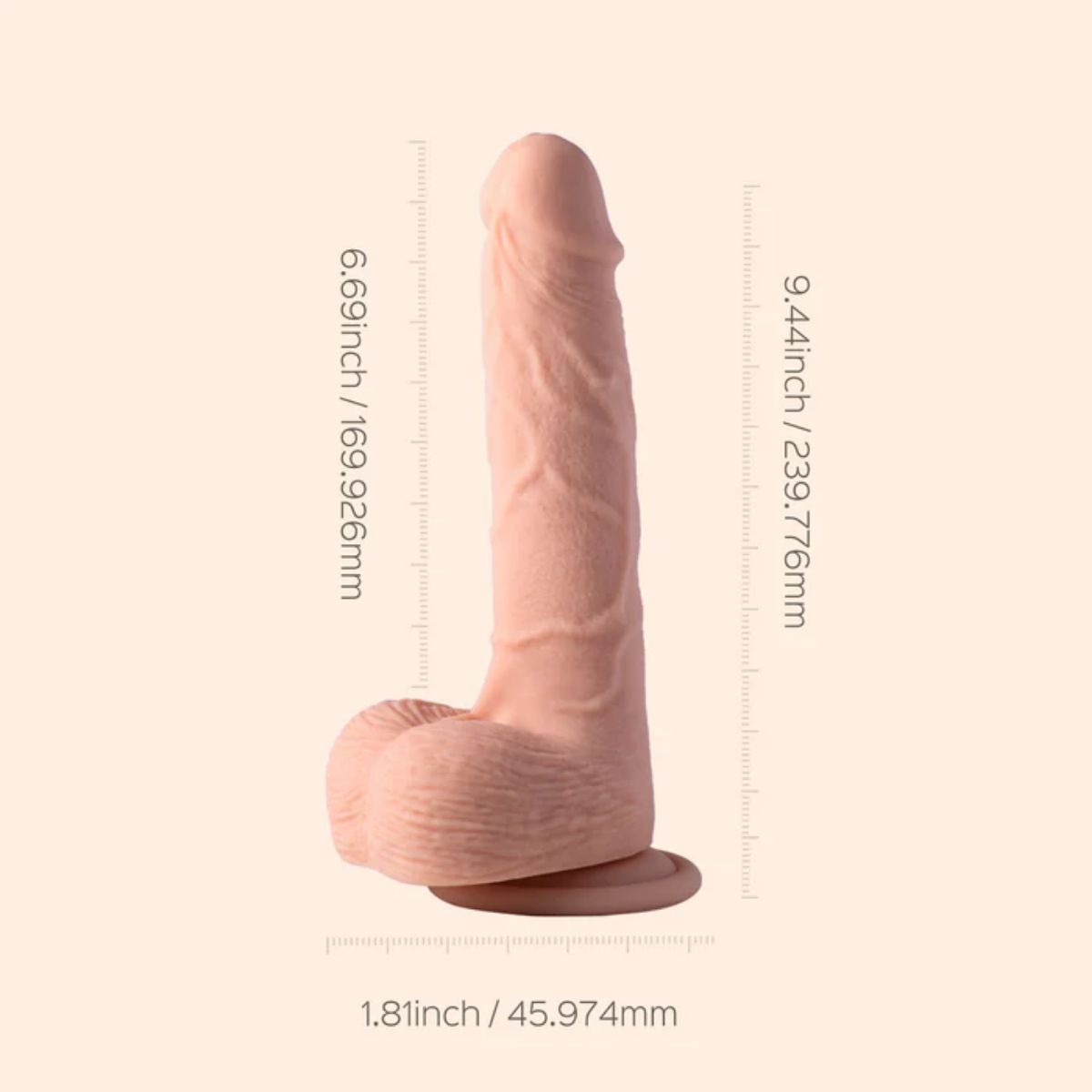 HoneyPlayBox – Kenzo Thrusting Suction Dildo – 23.9 cm – Suction Cup Dildo