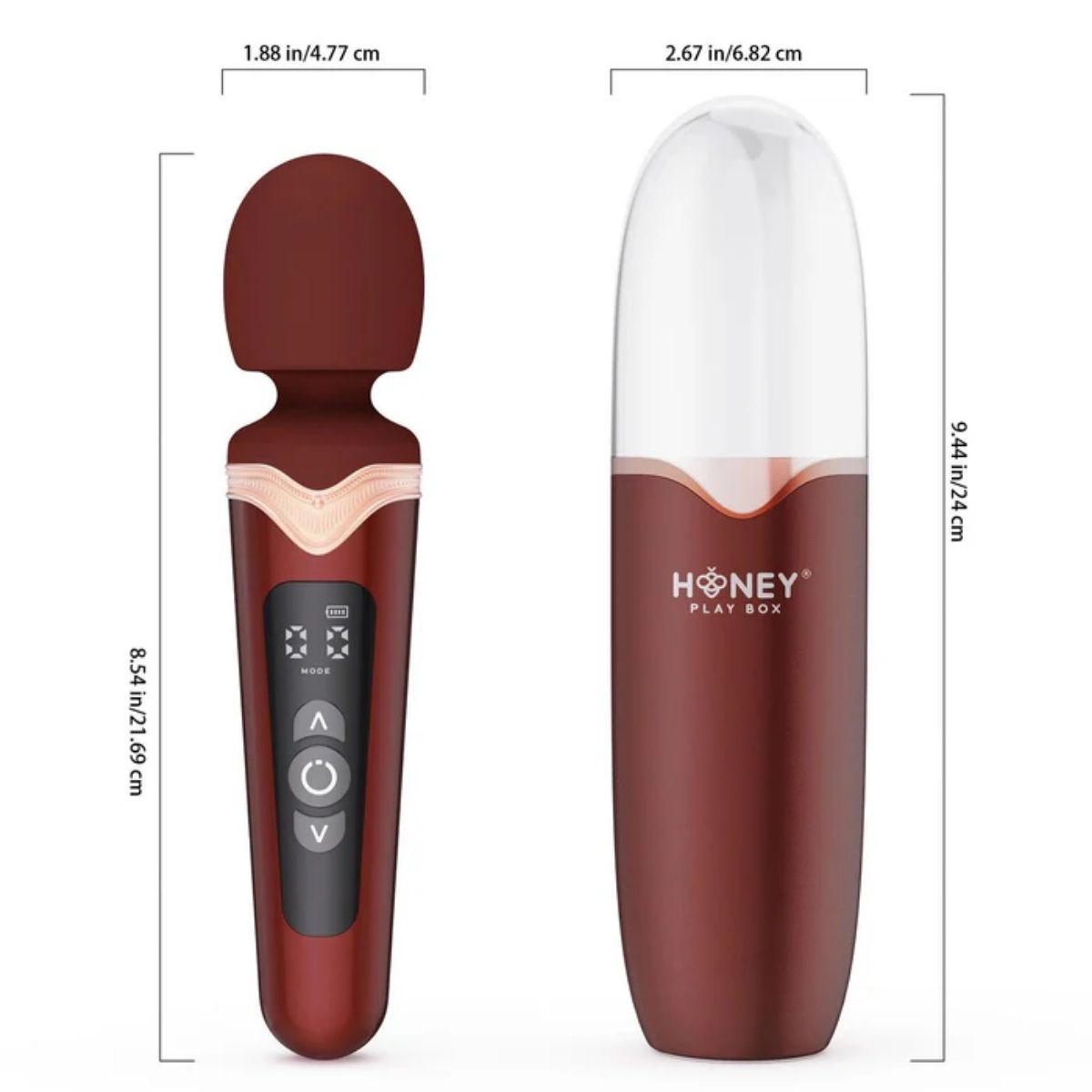 HoneyPlayBox – Stormi Heating Wand Vibrator – Red – Warming Wand Vibrator