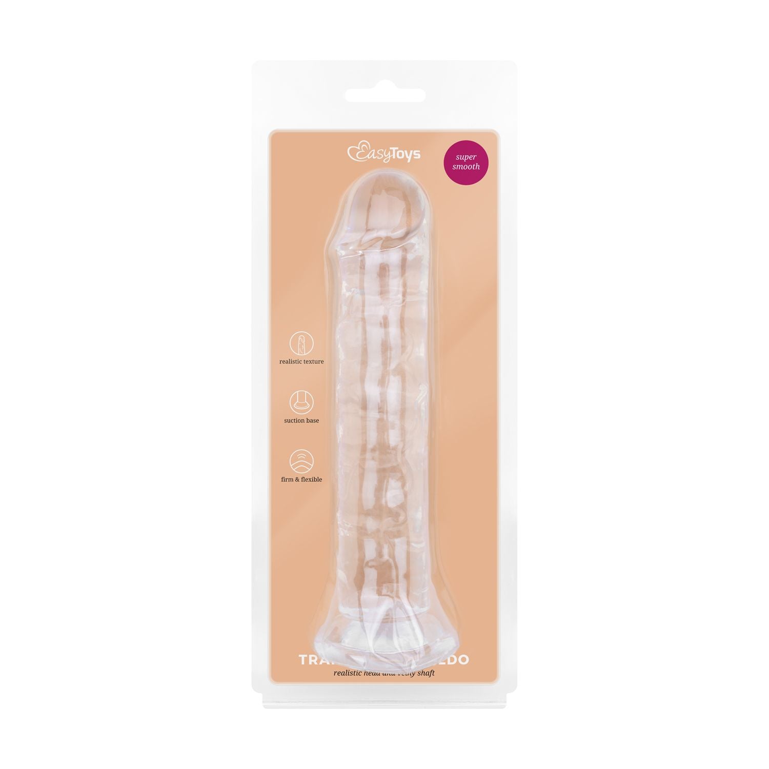 Jelly Dildo without balls - 18 cm