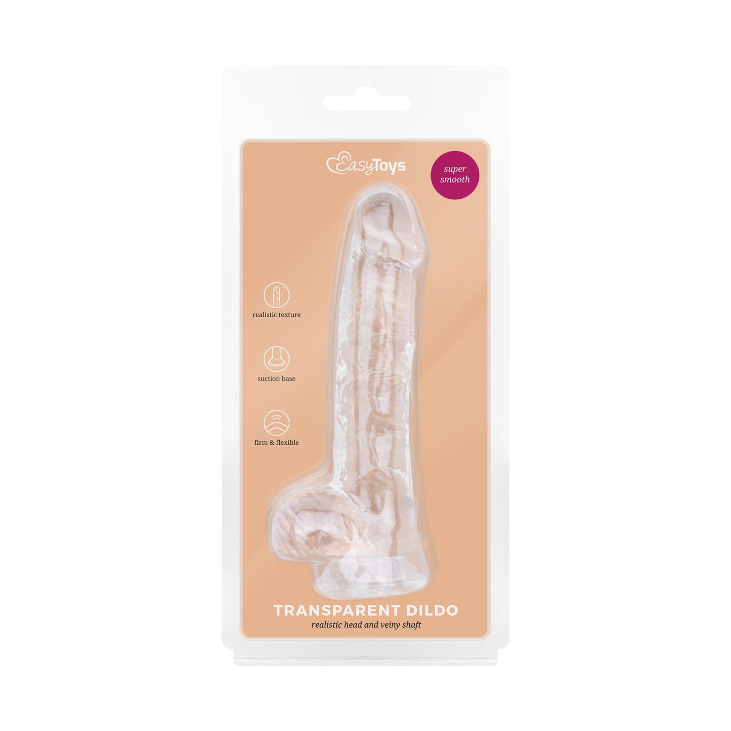 Jelly Dildo with Balls - 13.5 cm