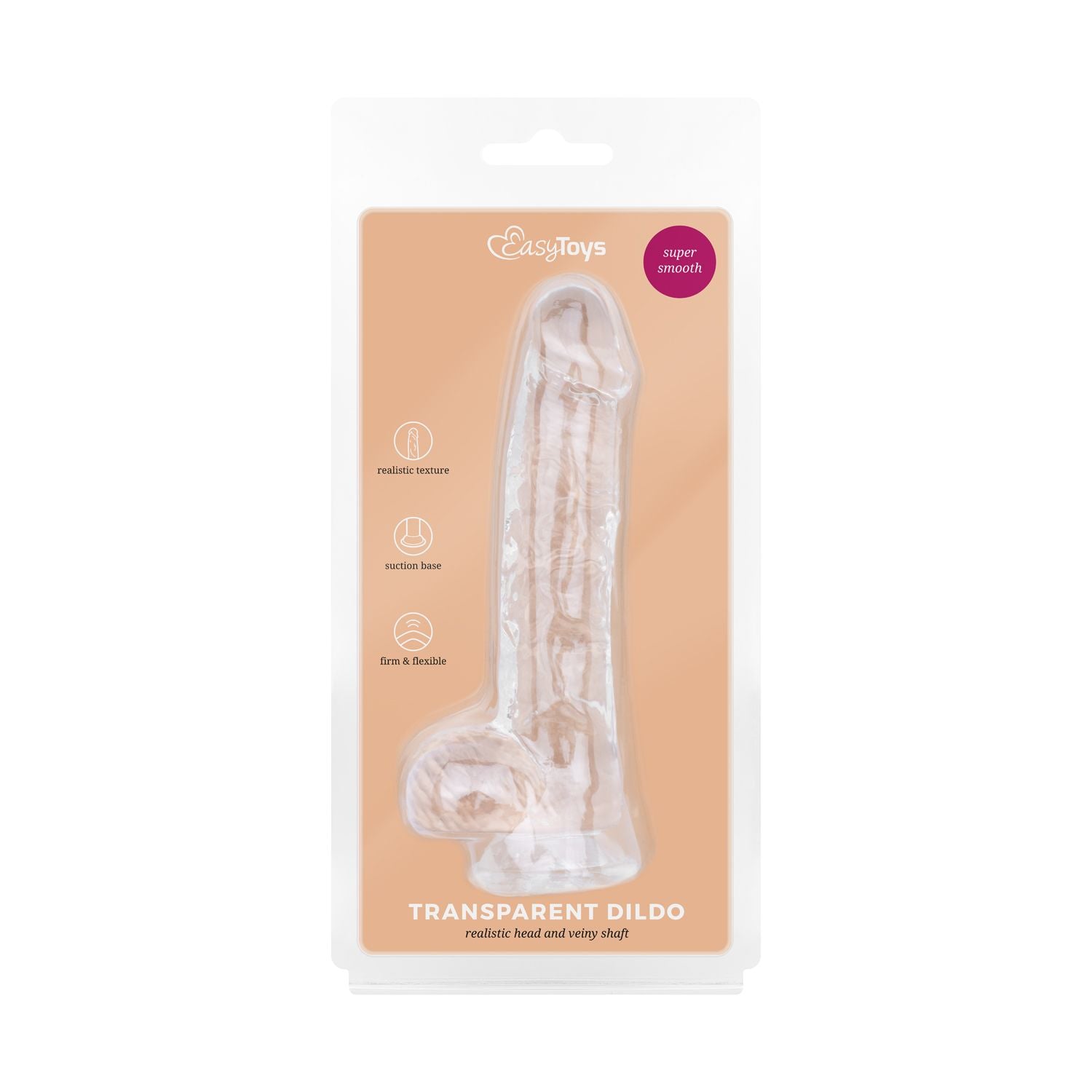 Jelly Dildo with Balls - 13.5 cm