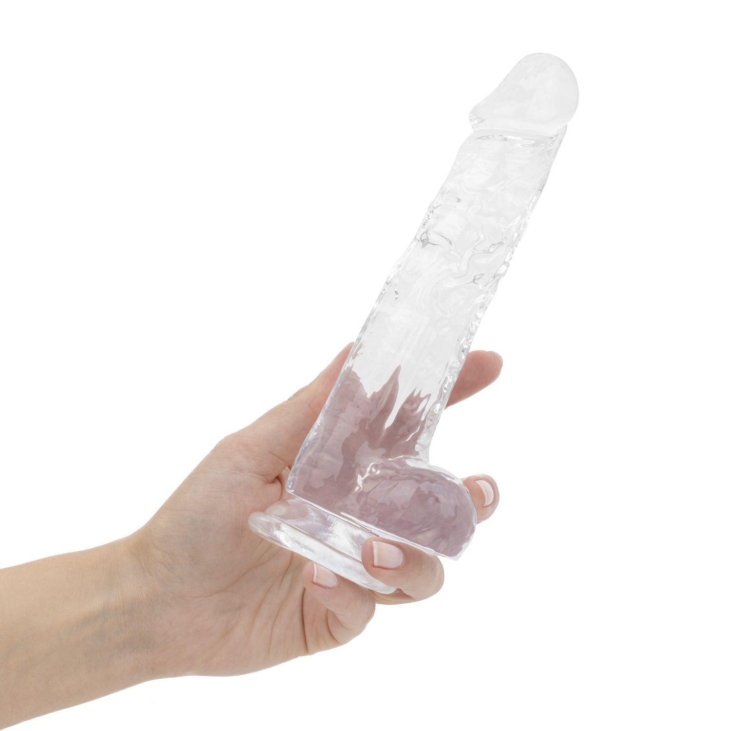 Jelly Dildo with balls - 19 cm
