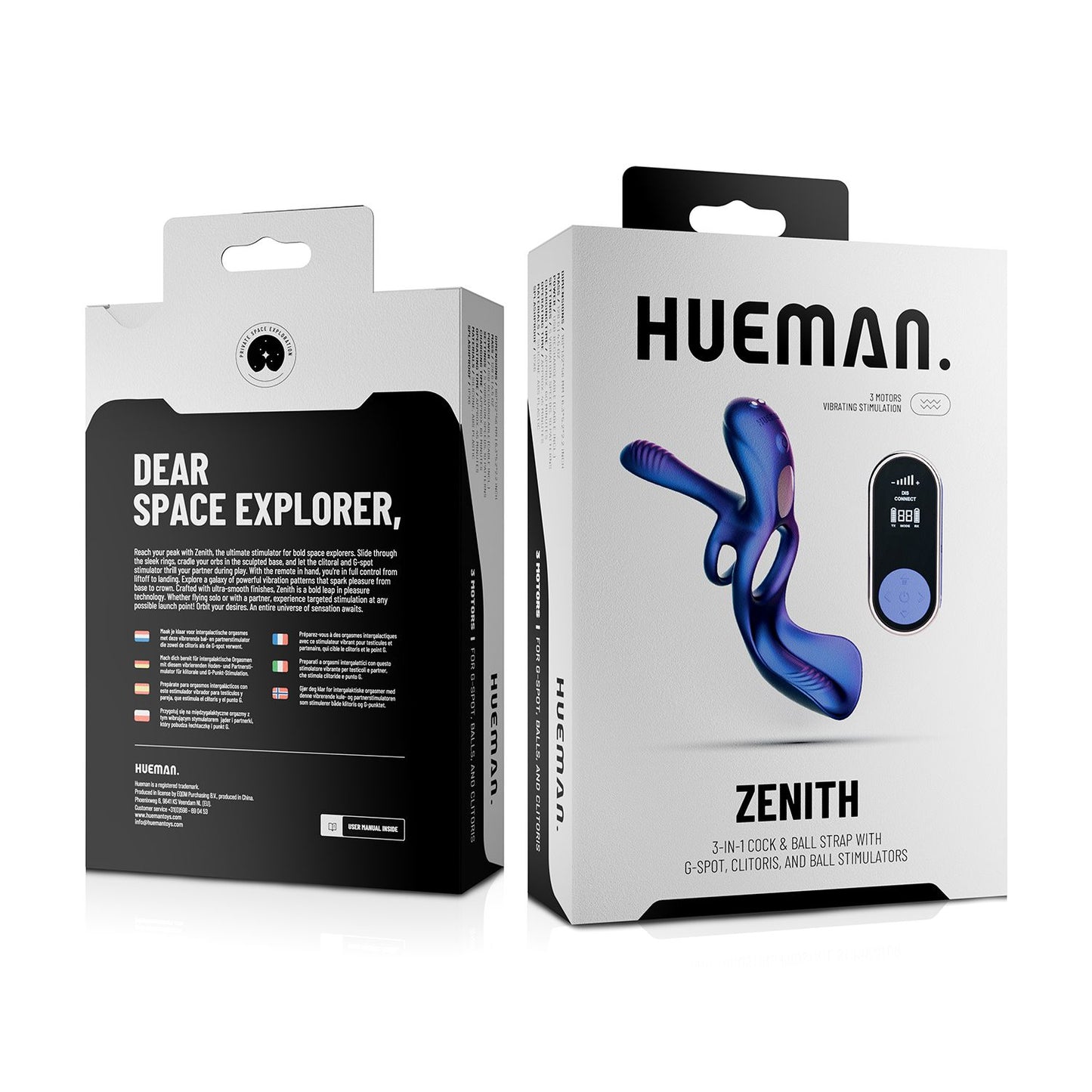 Hueman - Zenith 3-in-1 Cock Ring - Remote Control – Vibrating Cock Ring