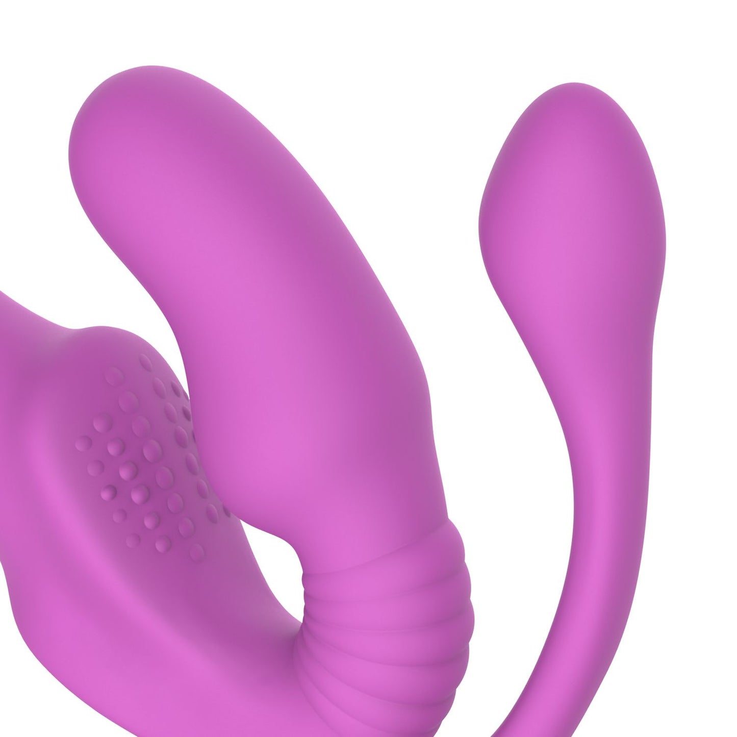 Teazers – Strapless Strap-On with Anal Plug – Pink – Vibrating Butt Plug