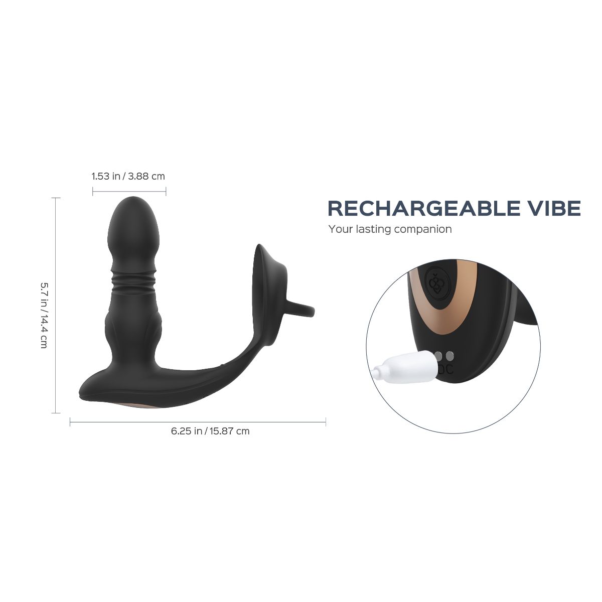 HoneyPlayBox – Cyrus Thrusting Prostate Vibrator – Black