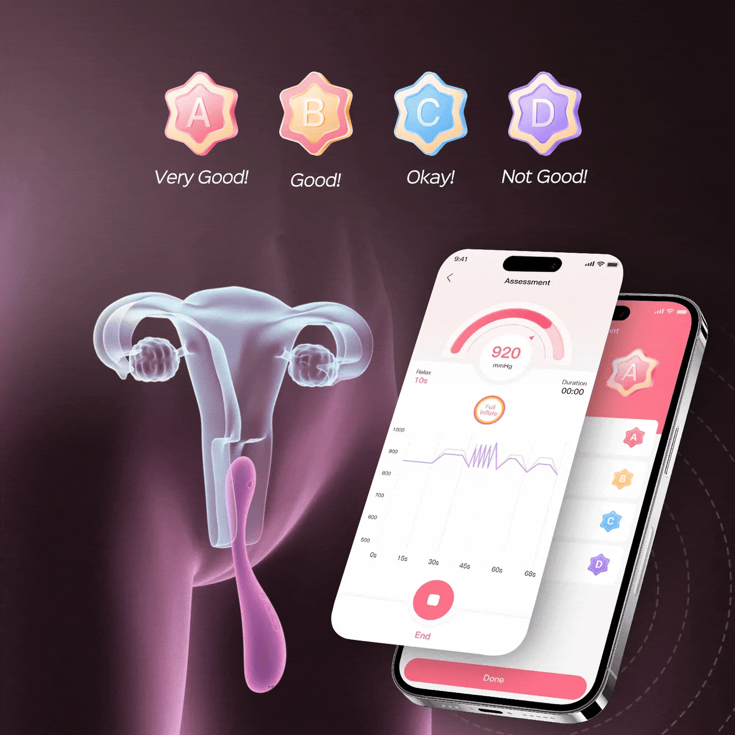 HoneyPlayBox – Puff Kegel Trainer – Red – Kegel Balls