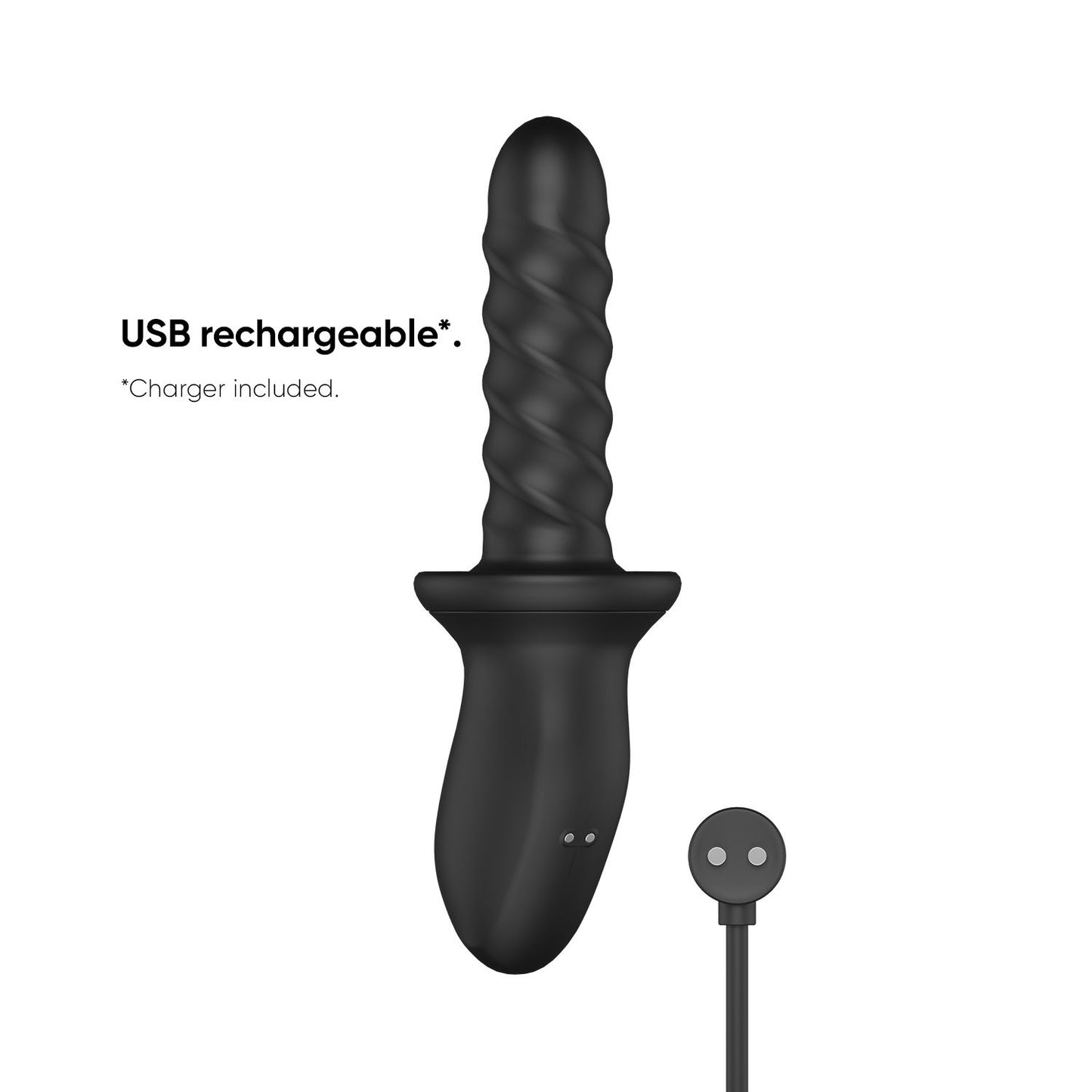 Nexus – Ascend Thrusting & Rotating Massager – Black