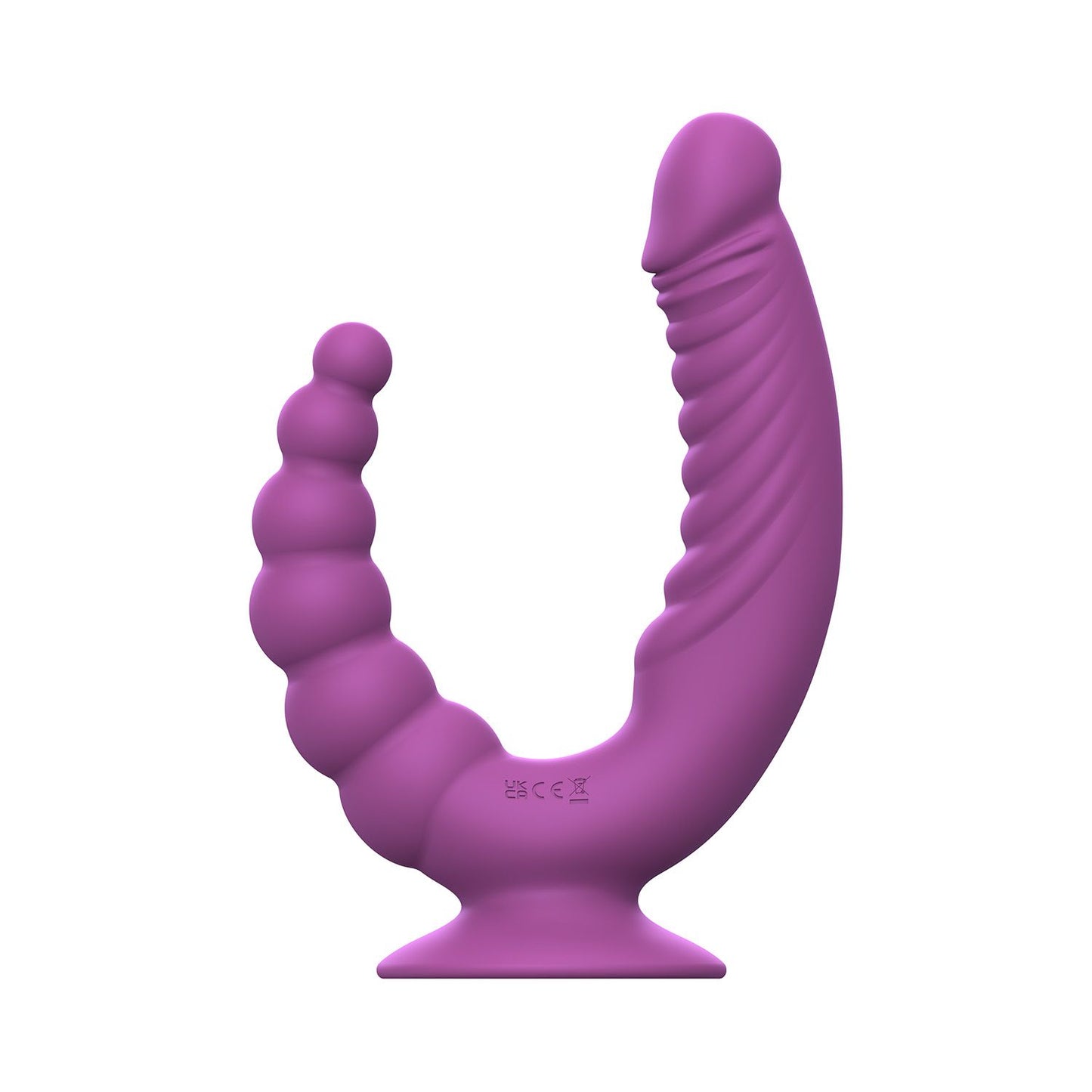 Teazers - Vibrador Duplo com Ventosa e Controlo Remoto - Roxo