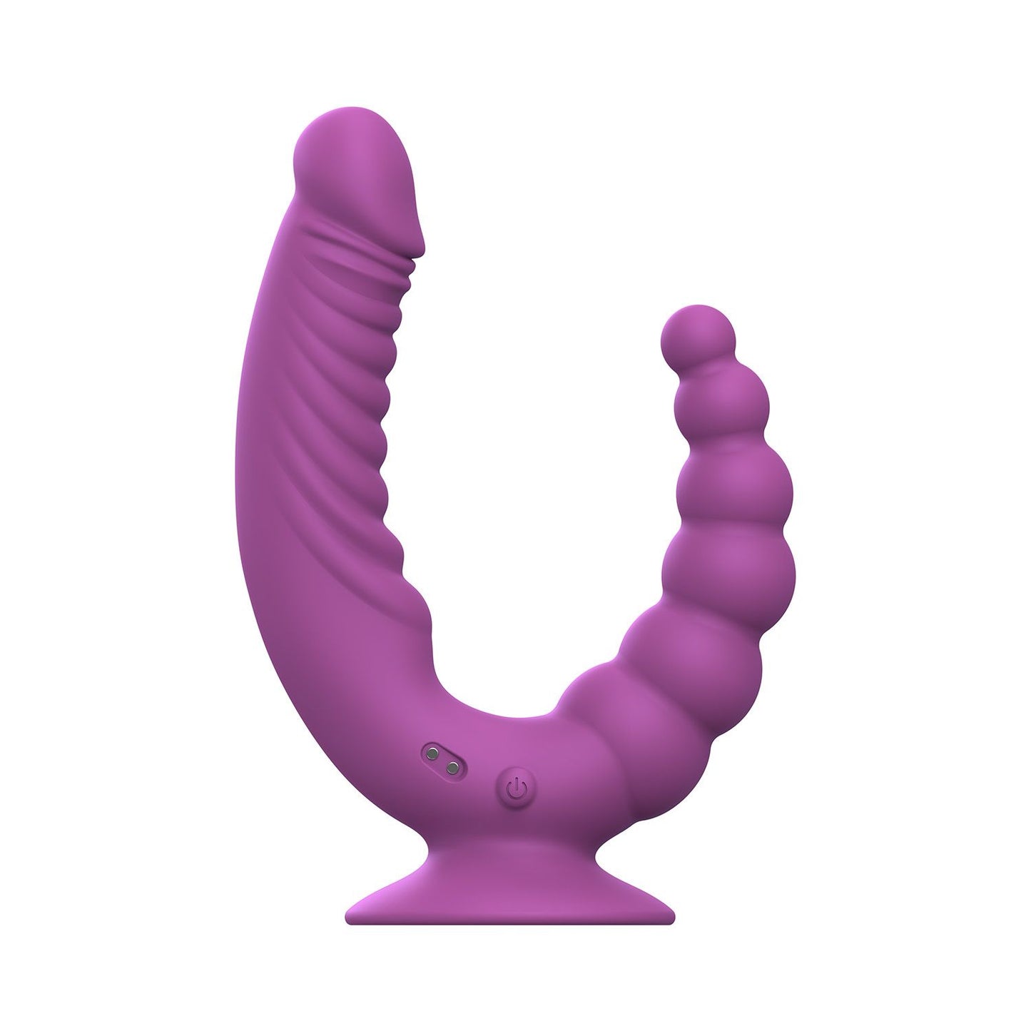Teazers - Vibrador Duplo com Ventosa e Controlo Remoto - Roxo